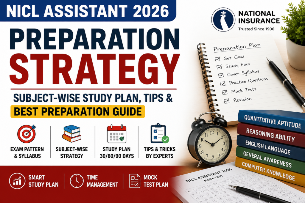NICL Assistant Preparation Strategy with subject-wise study plan and preparation tips