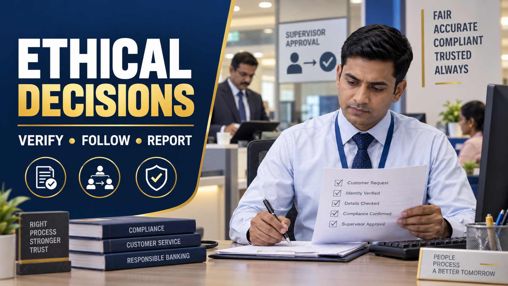 Ethical decision-making and transaction verification by IBPS Clerk