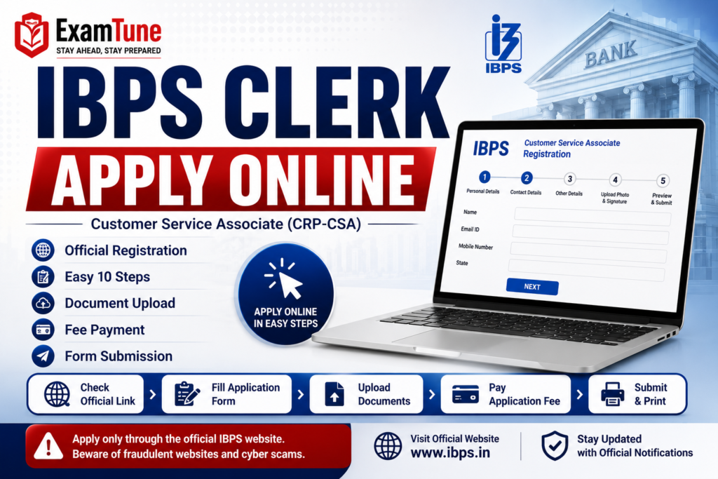 IBPS Clerk Apply Online registration process and document upload steps