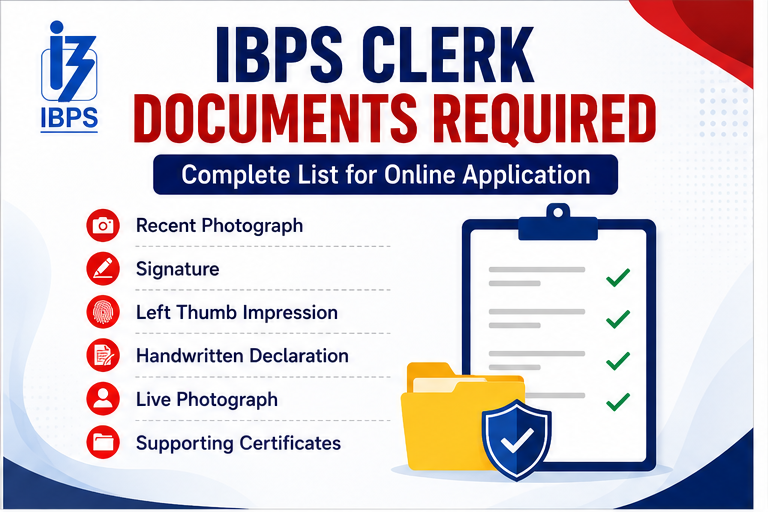 IBPS Clerk Documents Required for online application