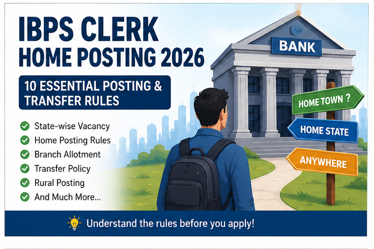 IBPS Clerk Home Posting 2026 IBPS Clerk Home Posting 2026 branch allotment and transfer rules
