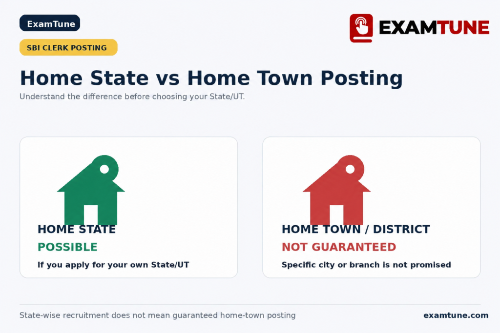 SBI Clerk Home State vs Home Town Posting Rules