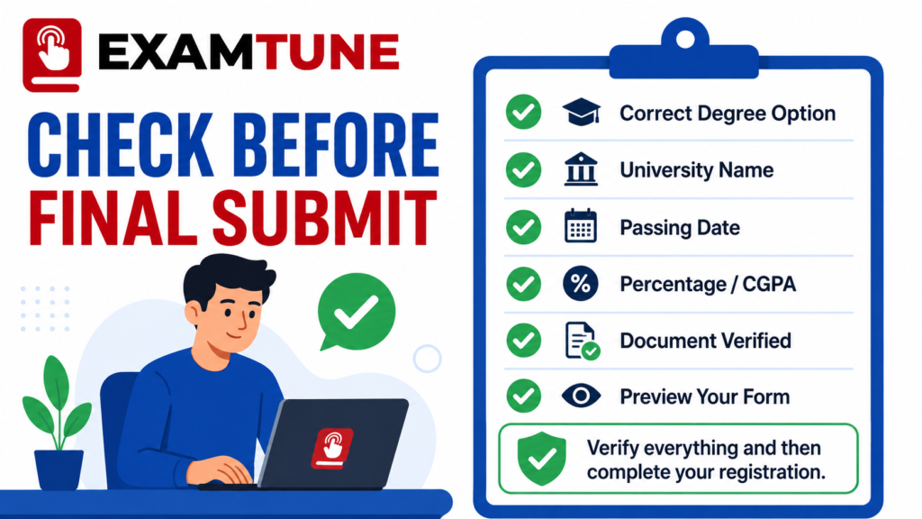 Degree name not listed in IBPS Clerk form and correct option selection