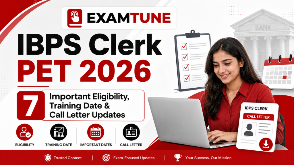 IBPS Clerk PET 2026 eligibility, training date, important dates and call letter updates