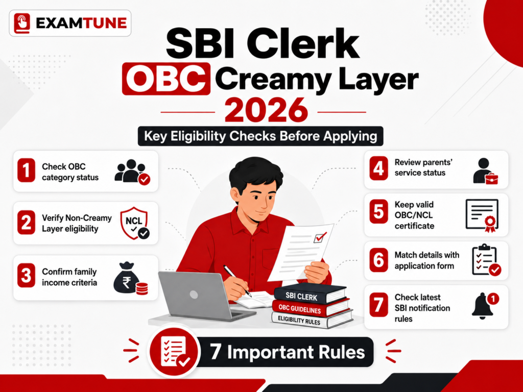 SBI Clerk OBC Creamy Layer 2026 key eligibility checks and 7 important rules