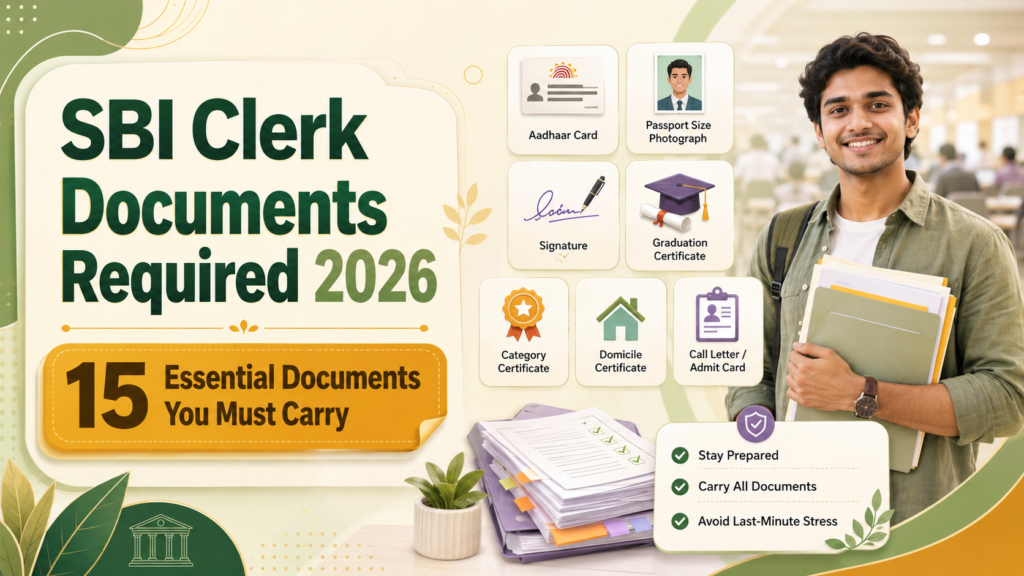 SBI Clerk Documents Required 2026