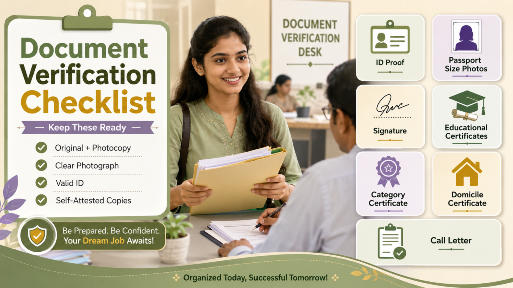 SBI Clerk Document Verification 2026 Checklist – Required Documents for Verification