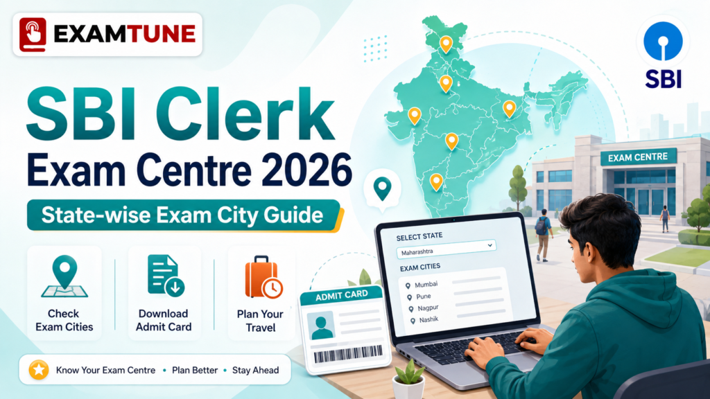 SBI Clerk Exam Centre List 2026