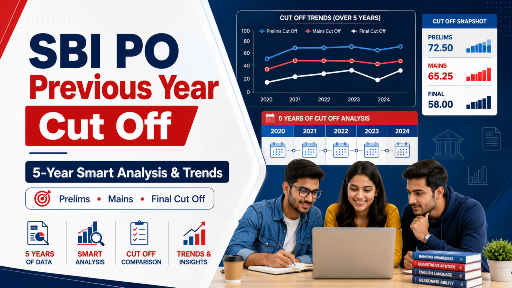 SBI PO Previous Year Cut Off 5-Year Smart Analysis and Trends for Prelims, Mains and Final Cut Off