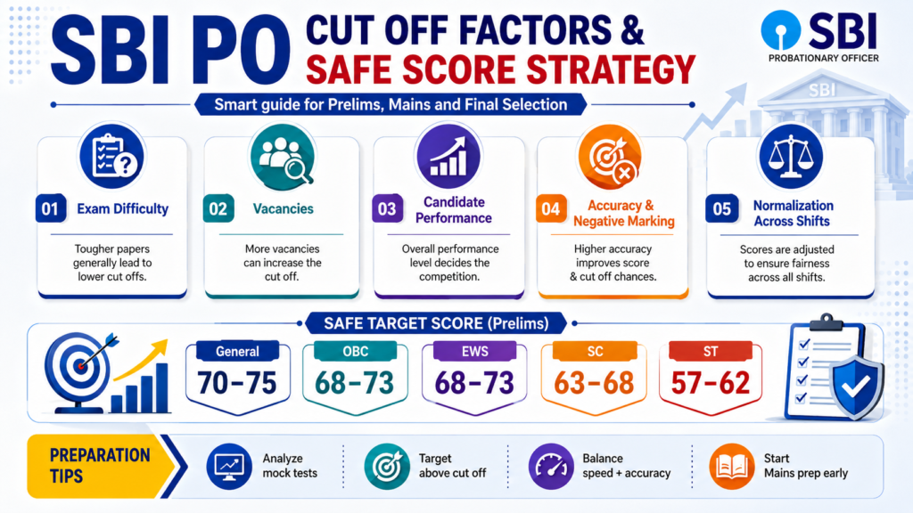 SBI PO Previous Year Cut Off Factors and Category-Wise Safe Score Strategy
