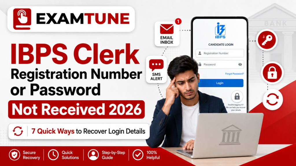 IBPS Clerk Registration Number or Password Not Received 2026 login recovery guide