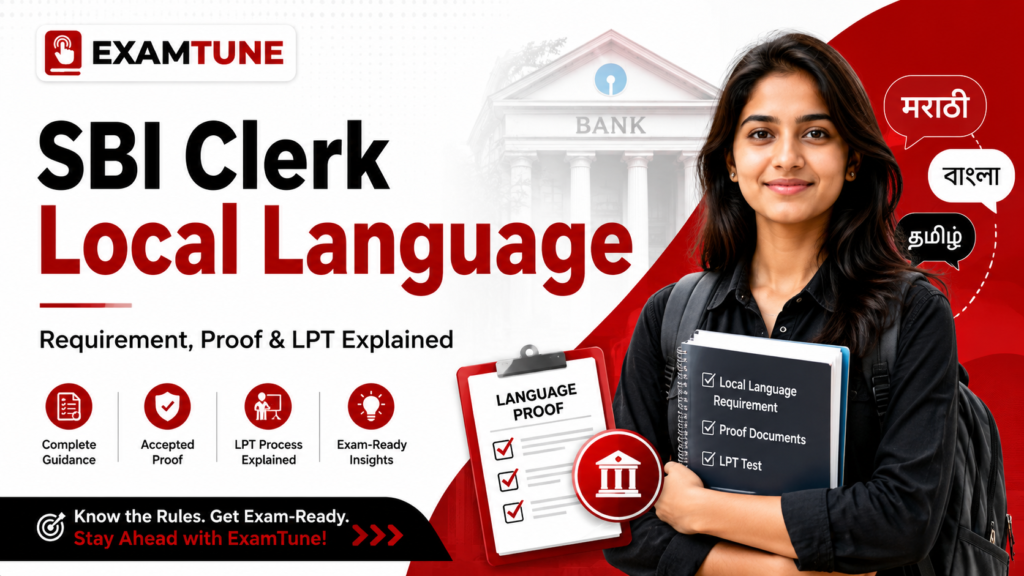SBI Clerk Local Language requirement, proof documents and LPT explained