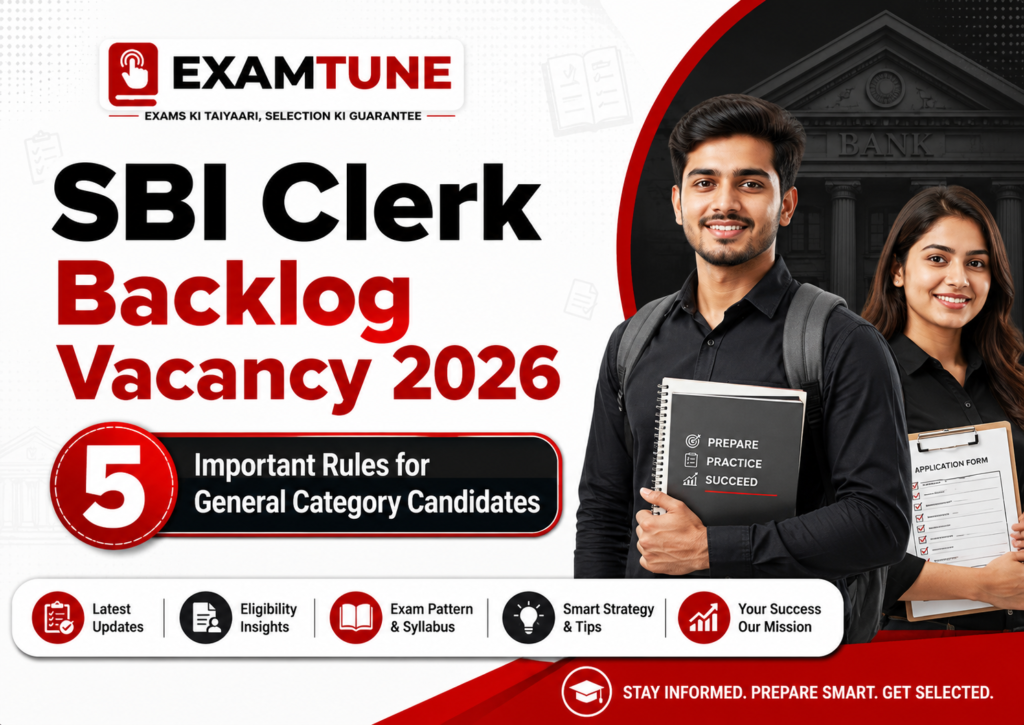 SBI Clerk Backlog Vacancy 2026 – 5 Important Rules for General Category Candidates