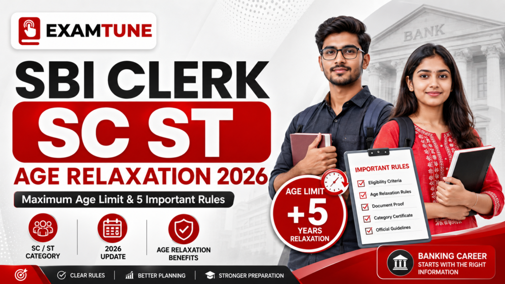 SBI Clerk SC ST Age Relaxation 2026 maximum age limit and 5 essential rules