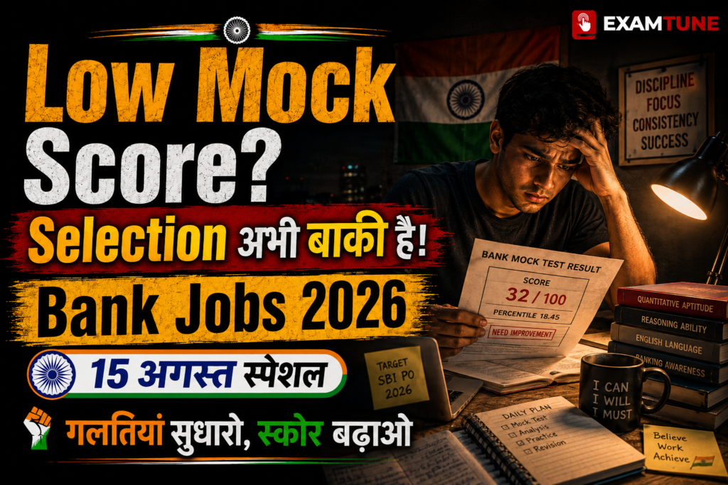 Bank Jobs 2026 aspirant with low mock score and Selection Abhi Baaki Hai motivation