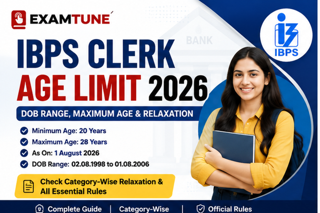 IBPS Clerk Age Limit 2026 minimum age maximum age DOB range and relaxation