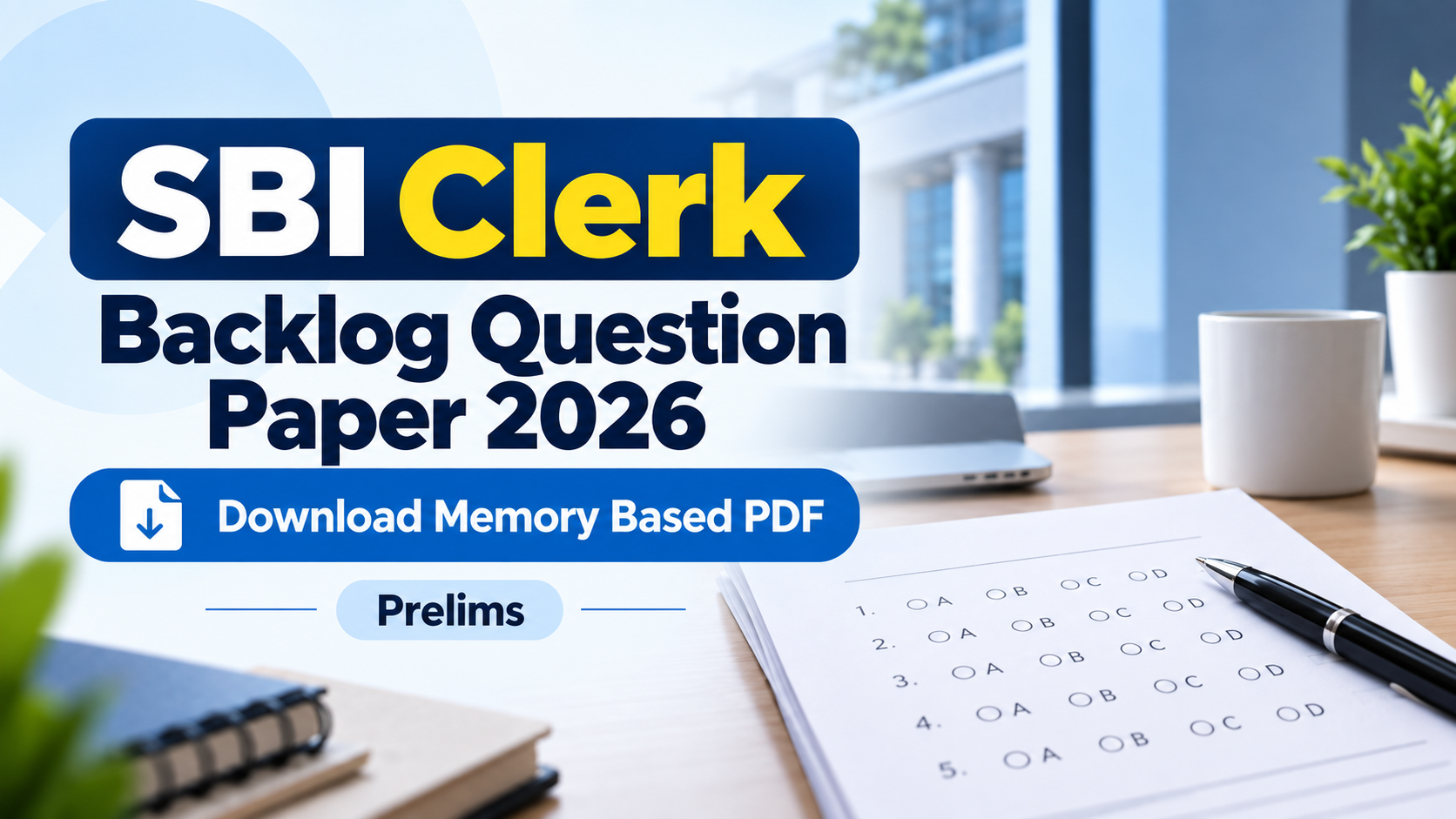 SBI Clerk Backlog Question Paper