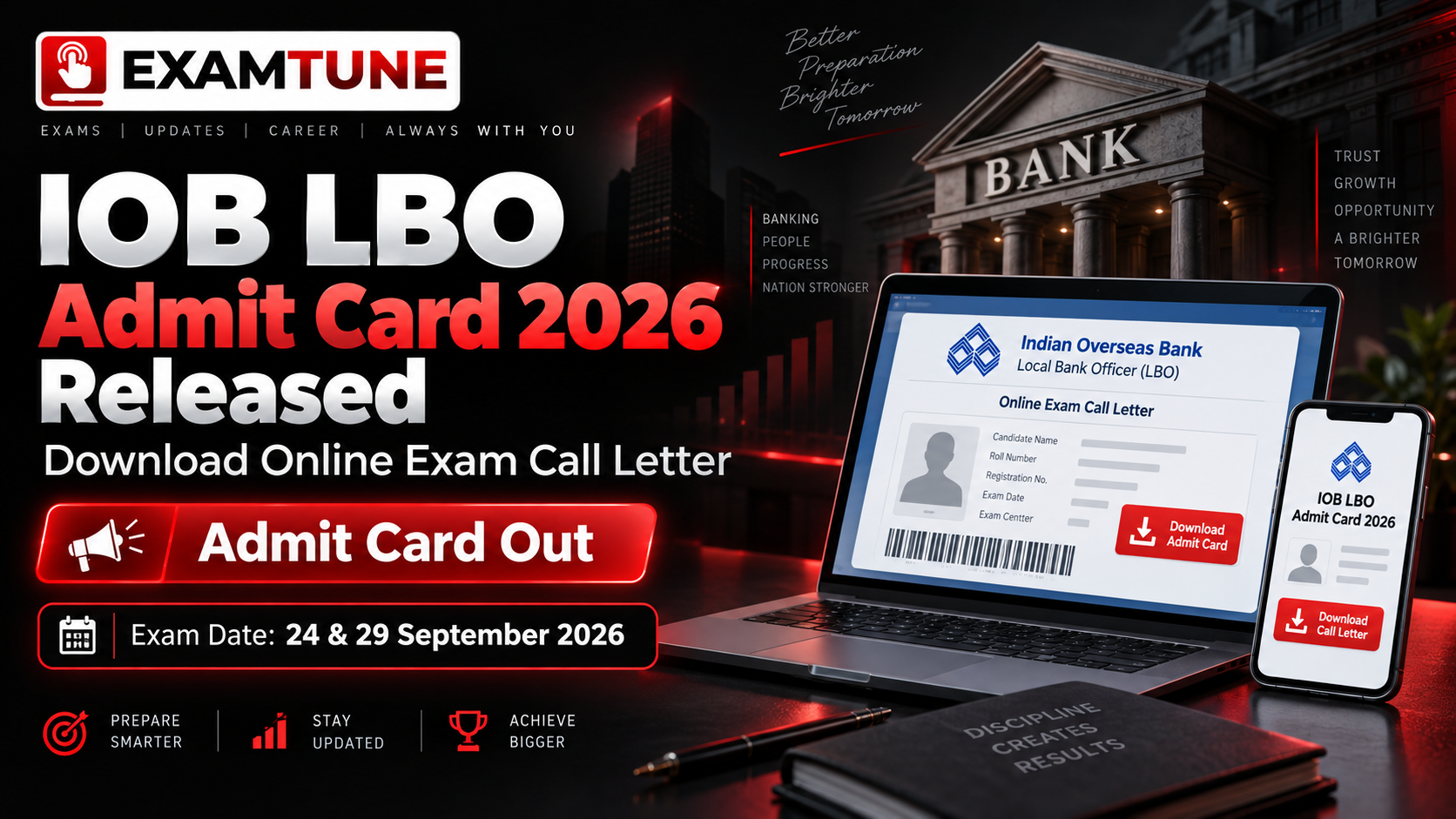 IOB LBO Admit Card