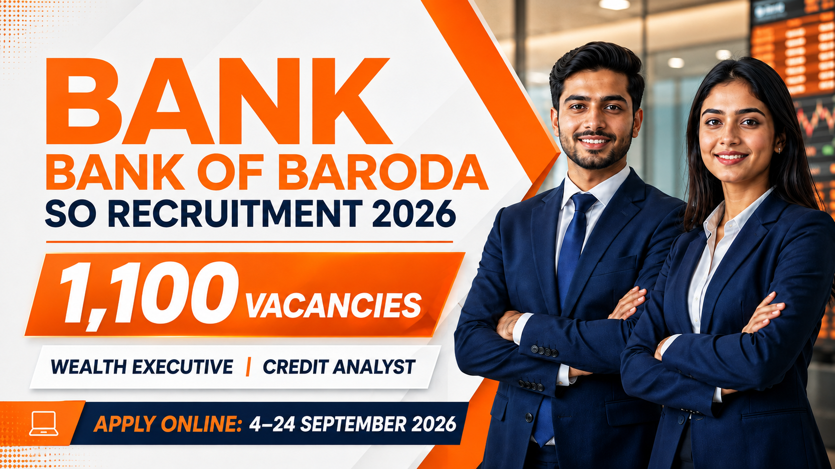 Bank of Baroda SO Recruitment 2026 for 1100 vacancies